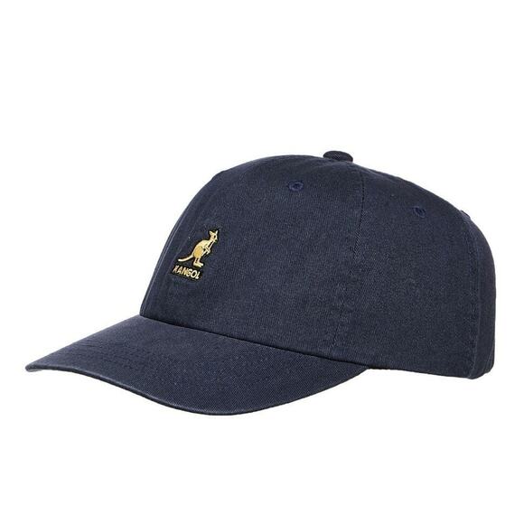 Kangol Wool Flexfit Baseball Cap Mens S/M Dark Blue Embroidered Kangaroo 8650BC - Picture 1 of 11
